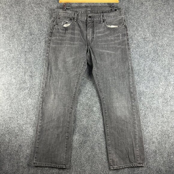 Levis Jeans Mens 36 Straight Hesher Gray Cotton Pockets Straight Leg Pockets - Picture 1 of 8